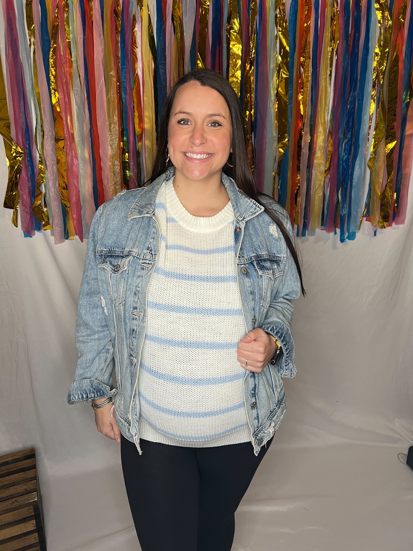 Coastal Drift Striped Sweater