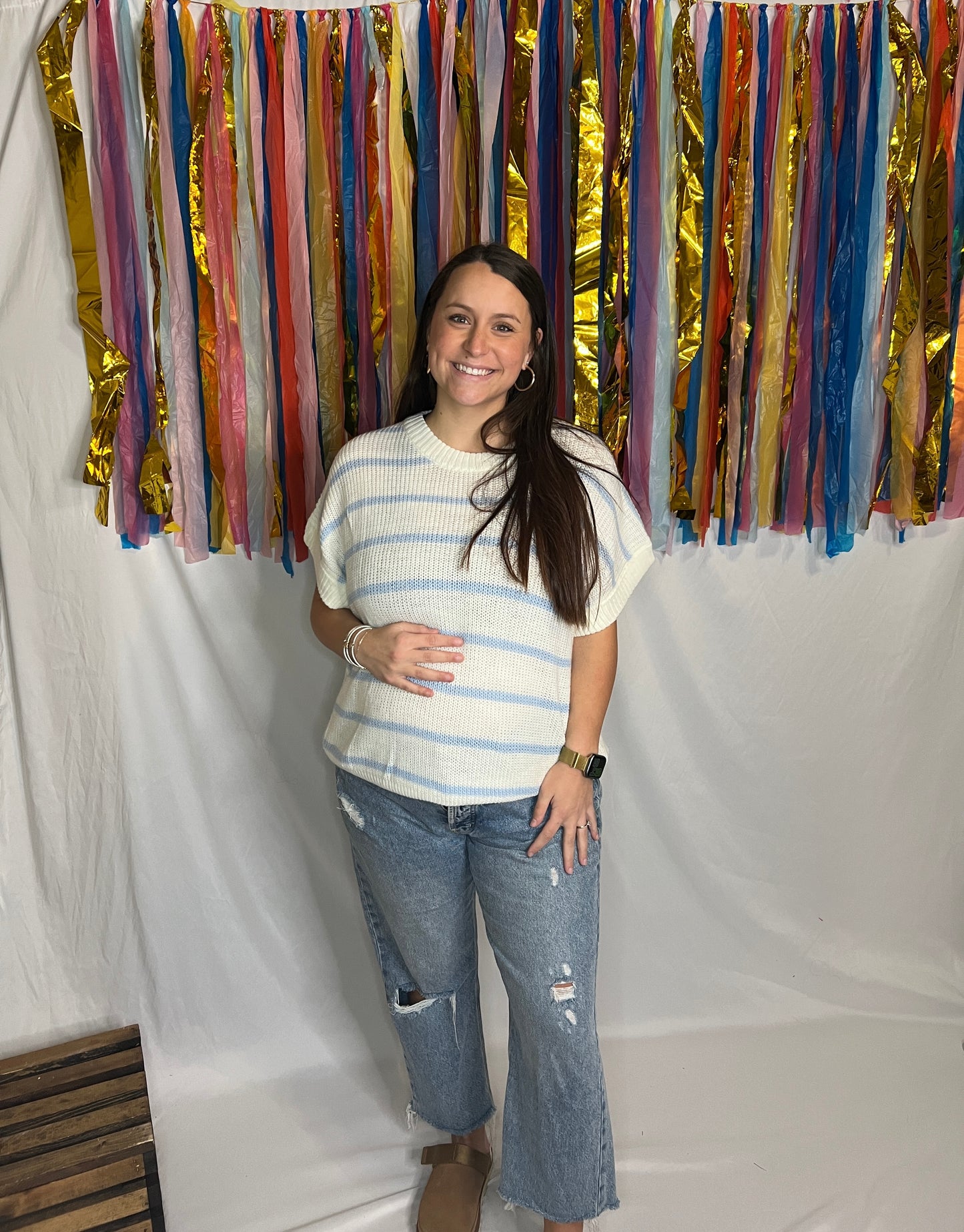 Coastal Drift Striped Sweater