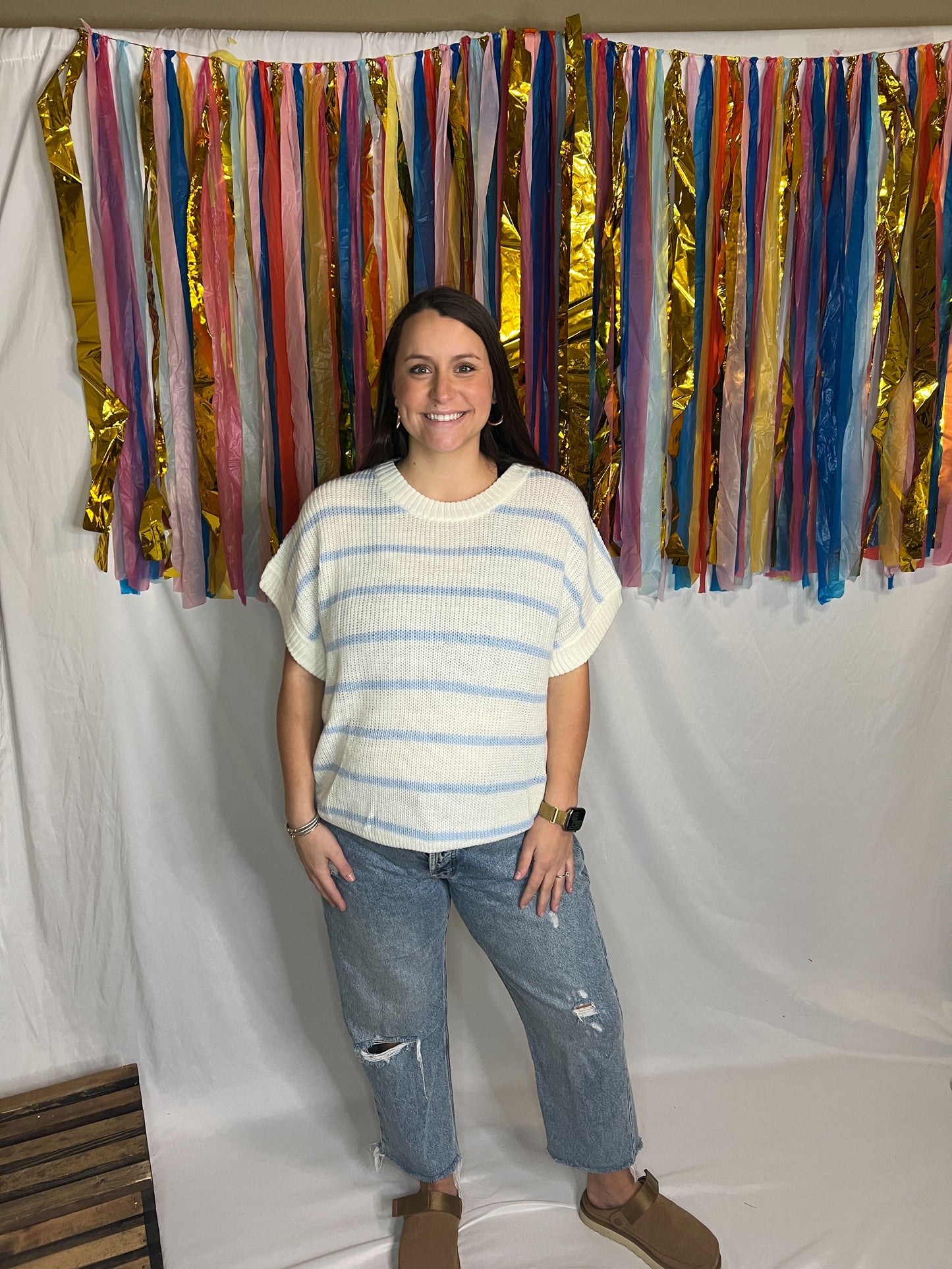 Coastal Drift Striped Sweater