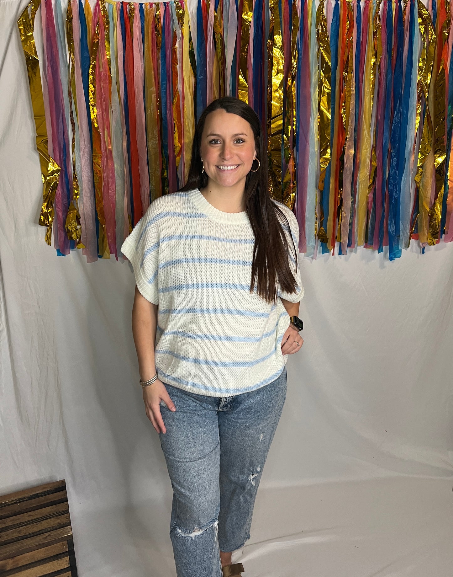 Coastal Drift Striped Sweater