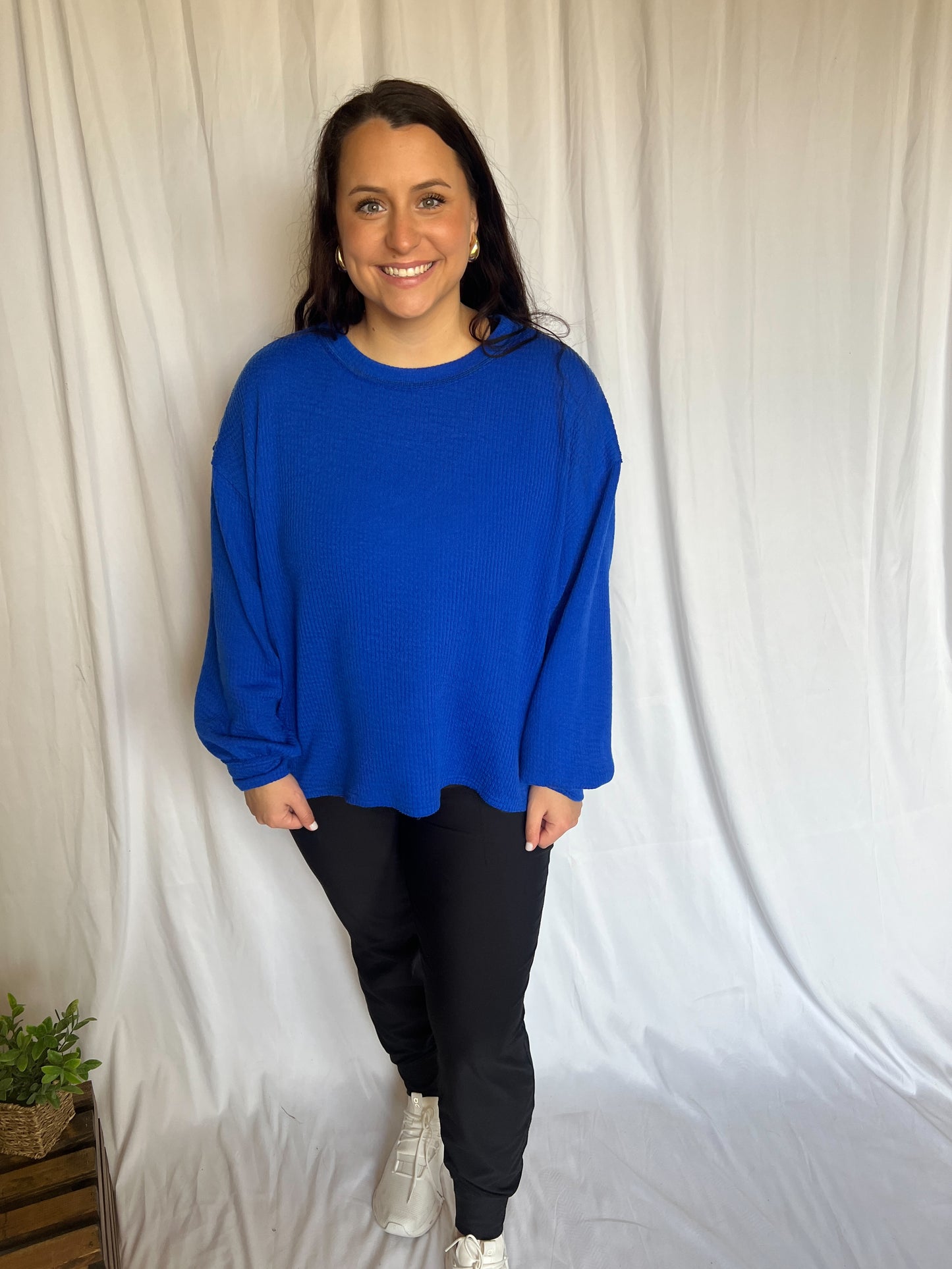 Demi Blue Longsleeve Top