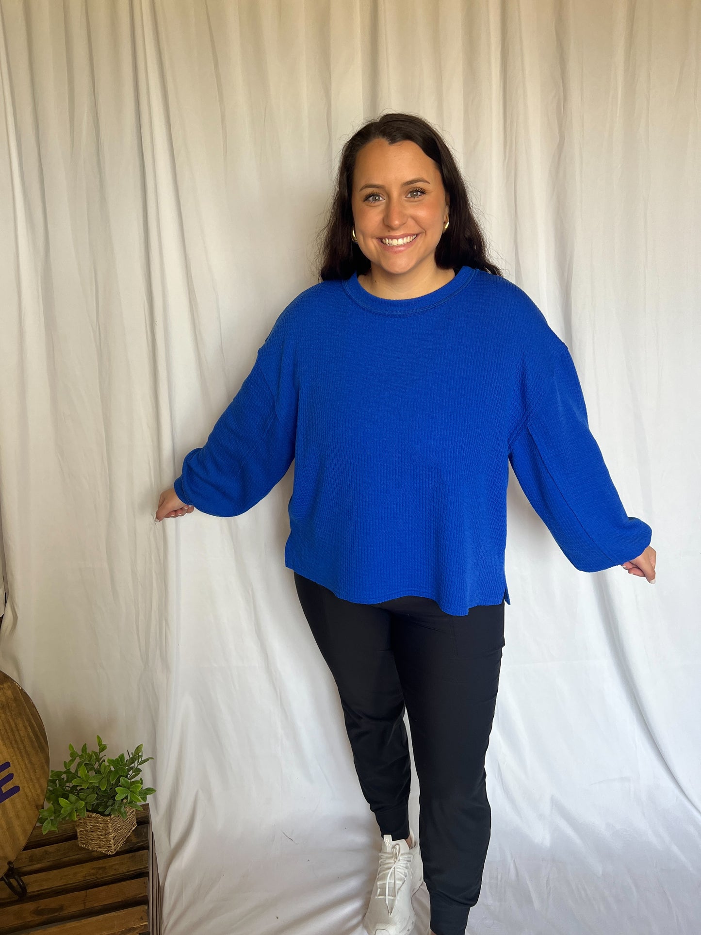 Demi Blue Longsleeve Top