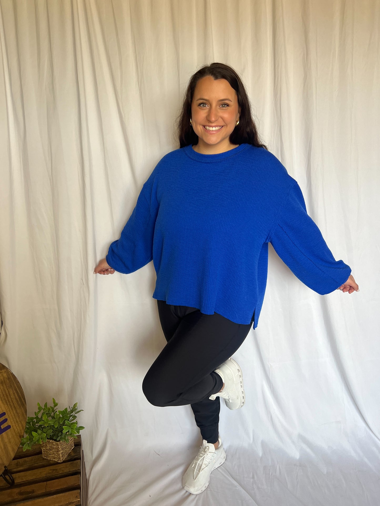 Demi Blue Longsleeve Top