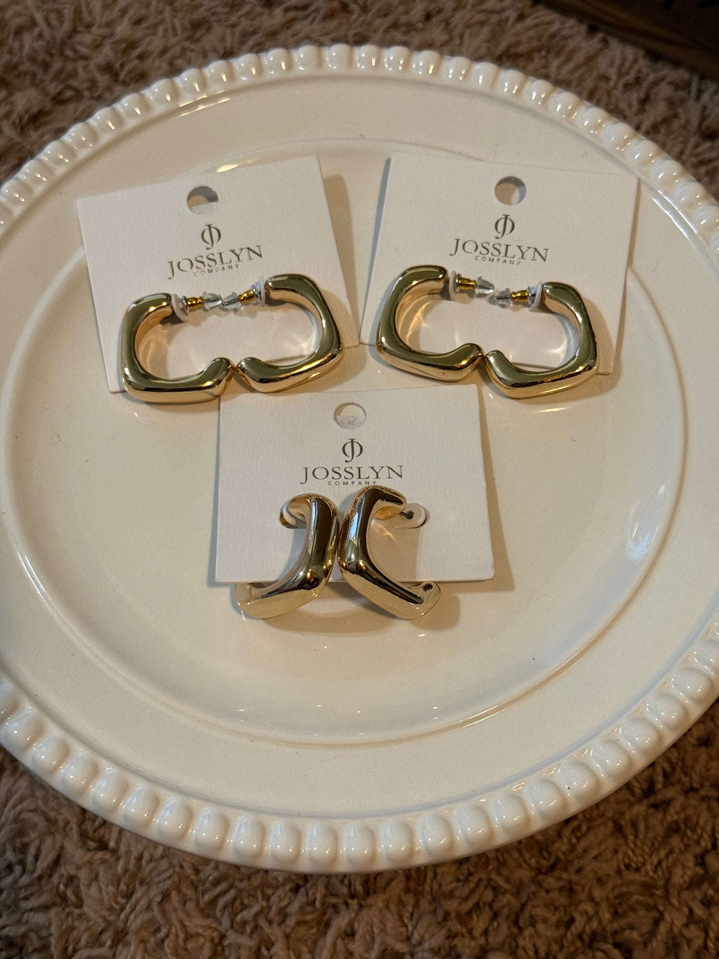 Balloon Square Hoop Earrings