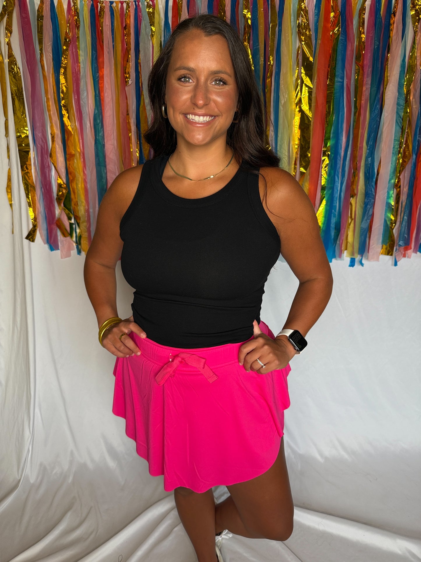 Fuschia Flow Skort
