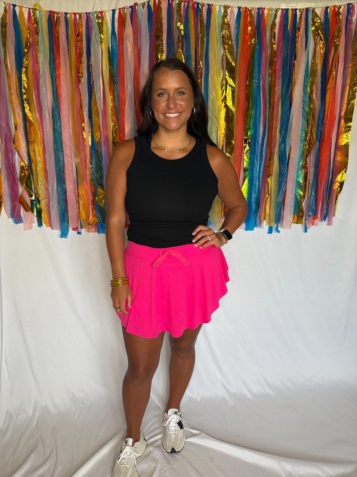 Fuschia Flow Skort