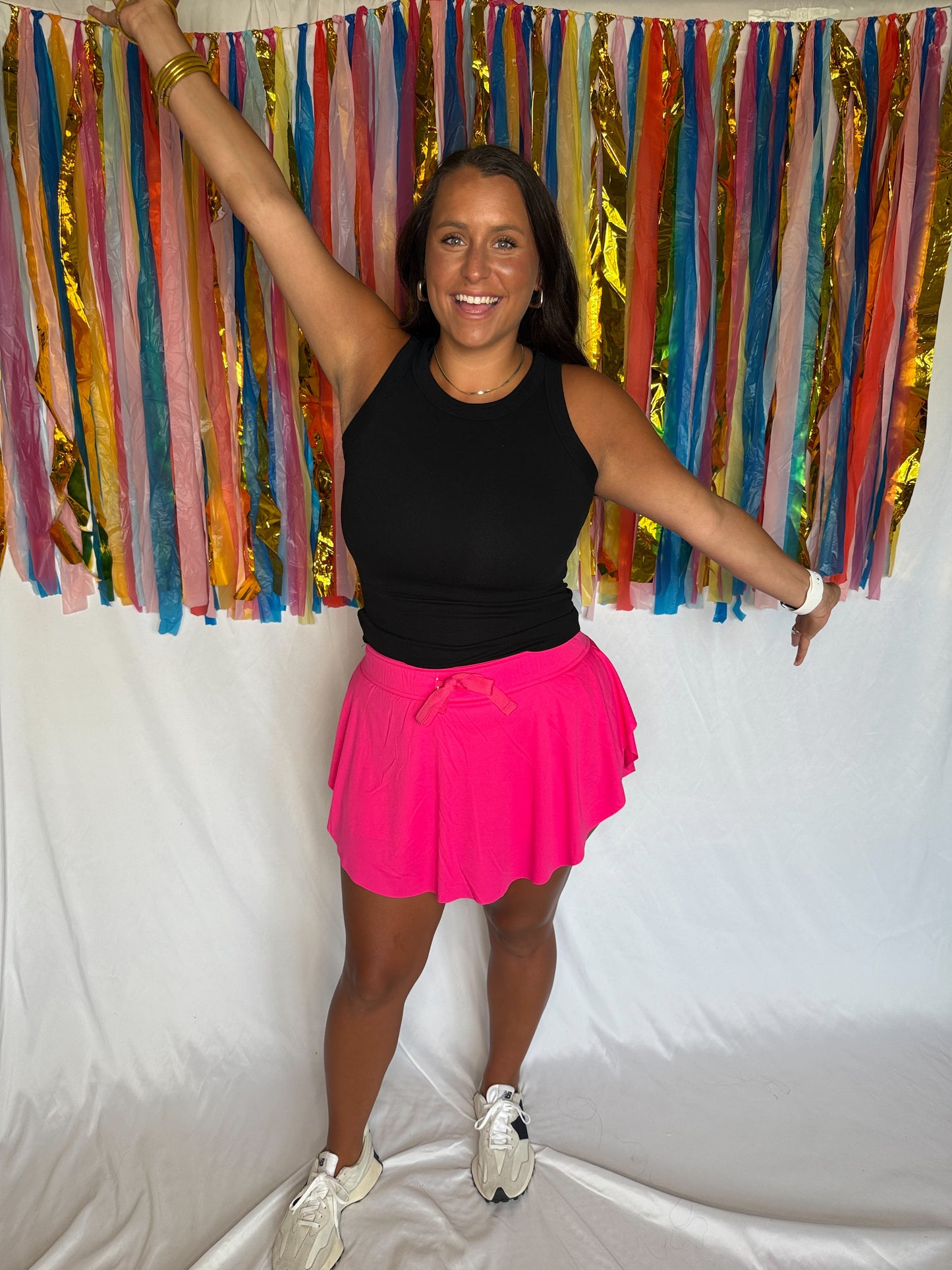Fuschia Flow Skort