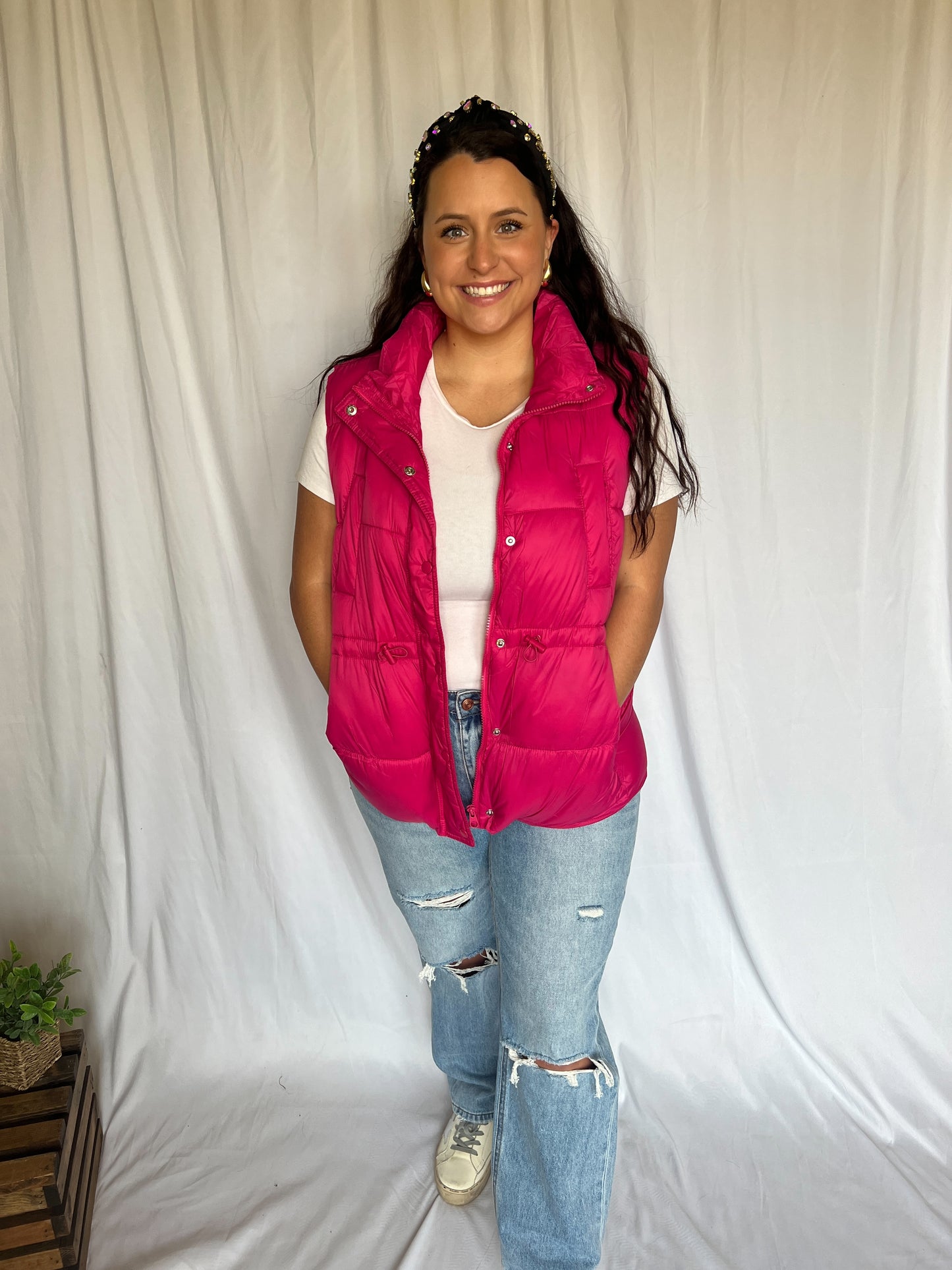 Hot Pink Puffer Vest