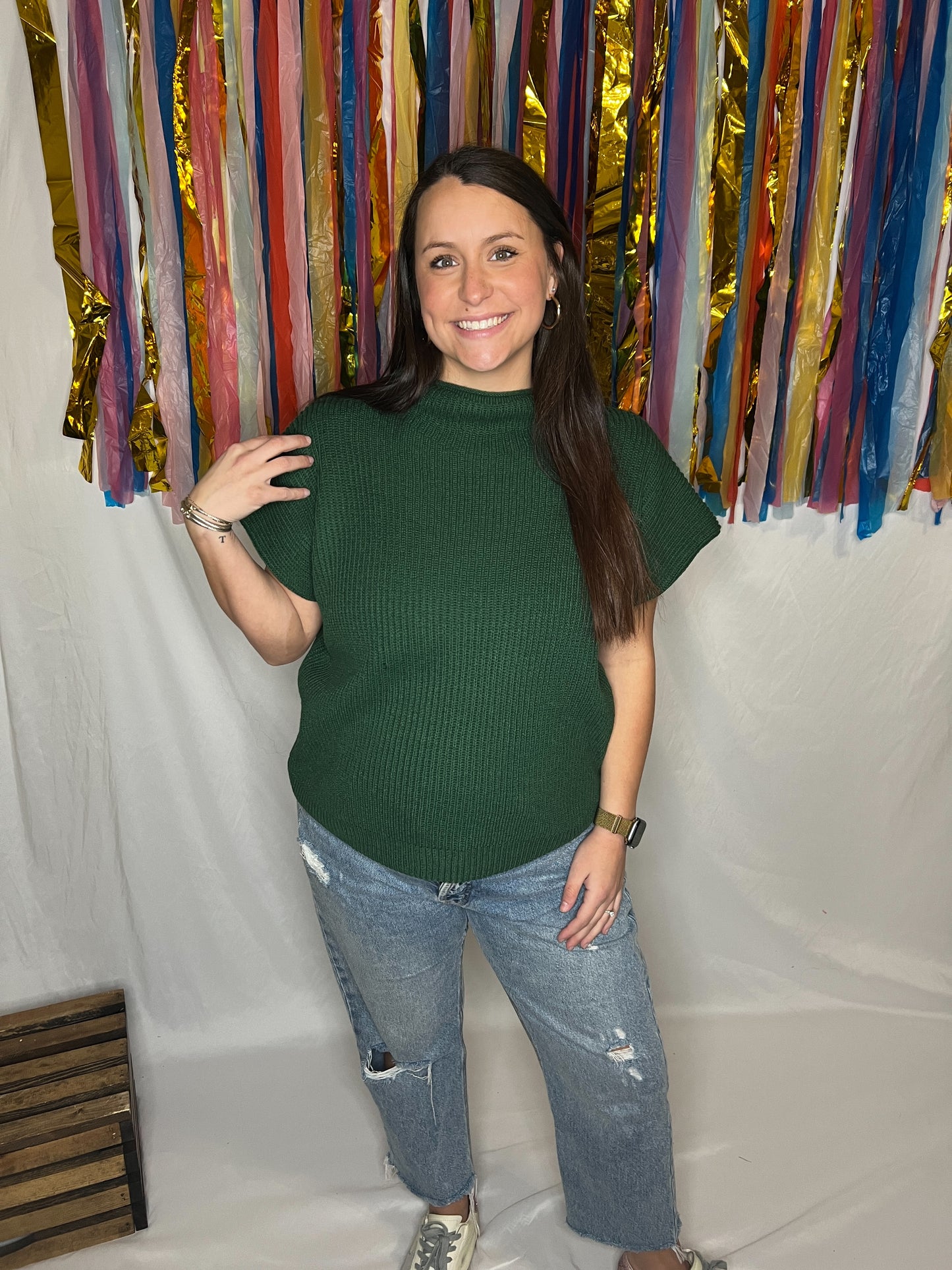Hunter Green Power Sweater