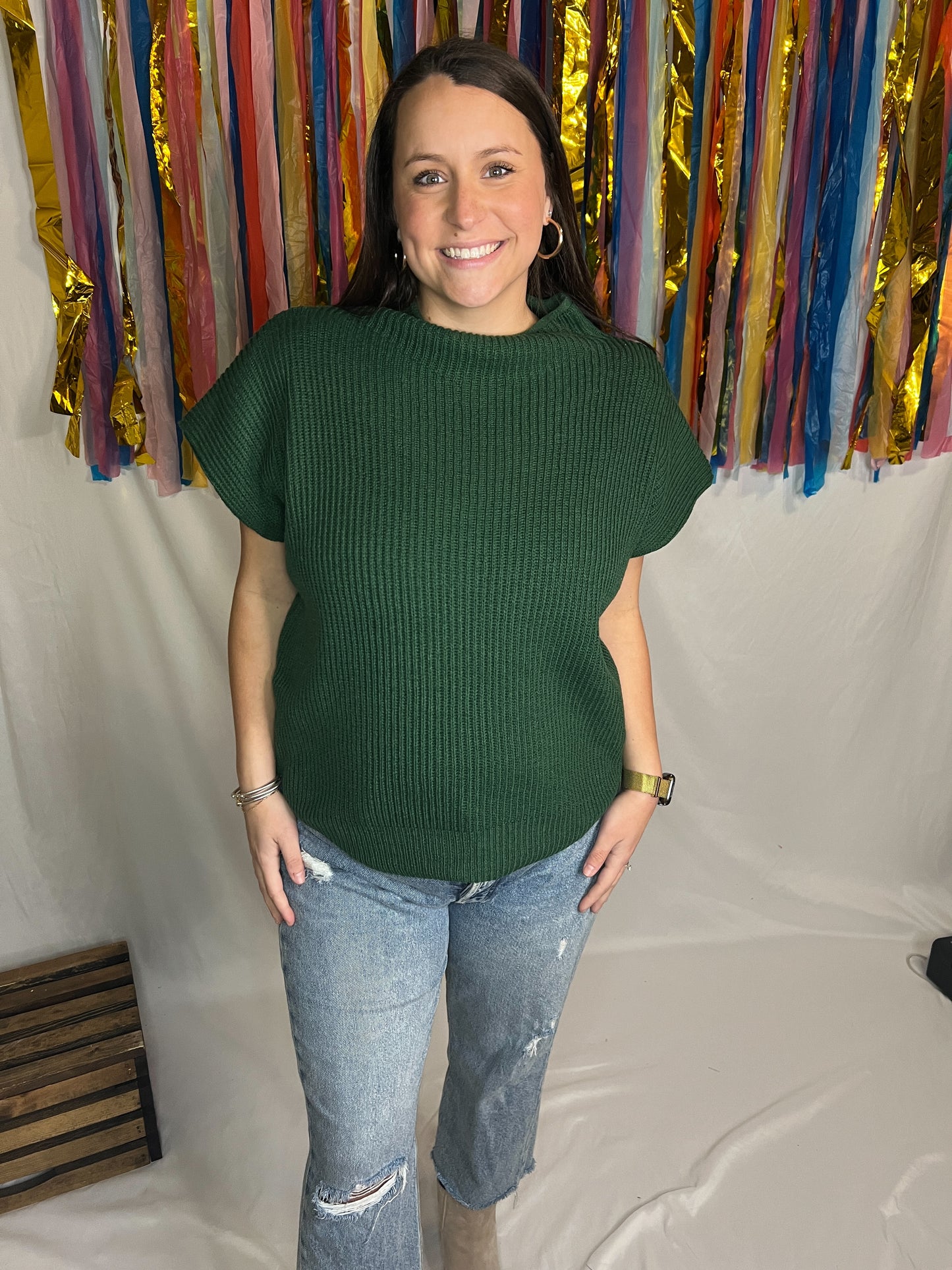 Hunter Green Power Sweater