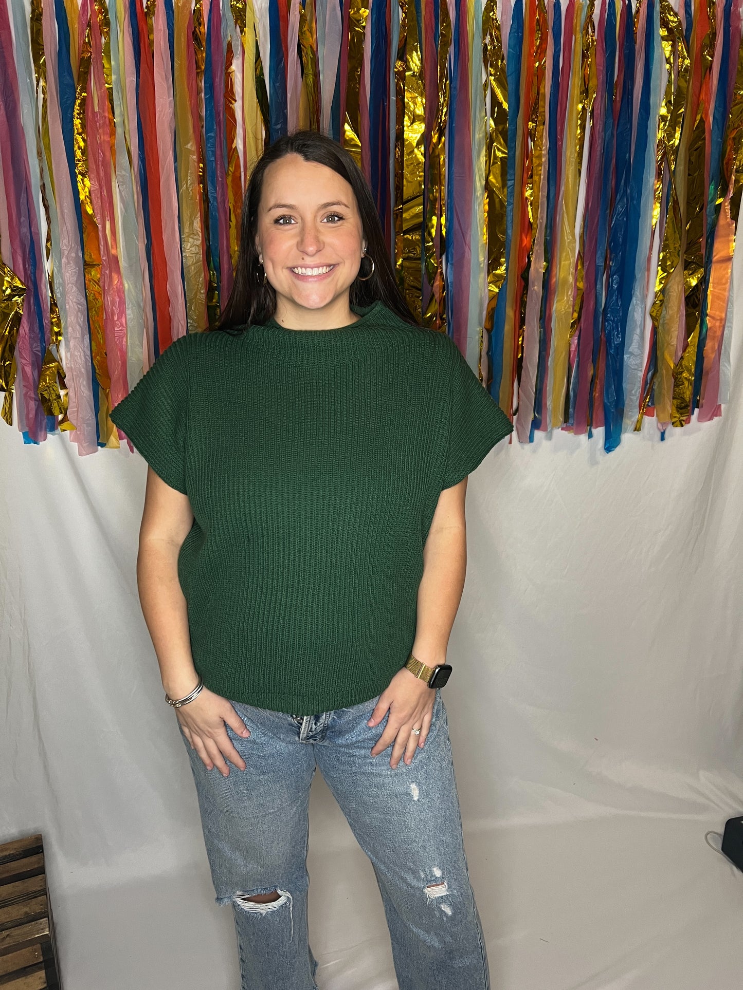 Hunter Green Power Sweater