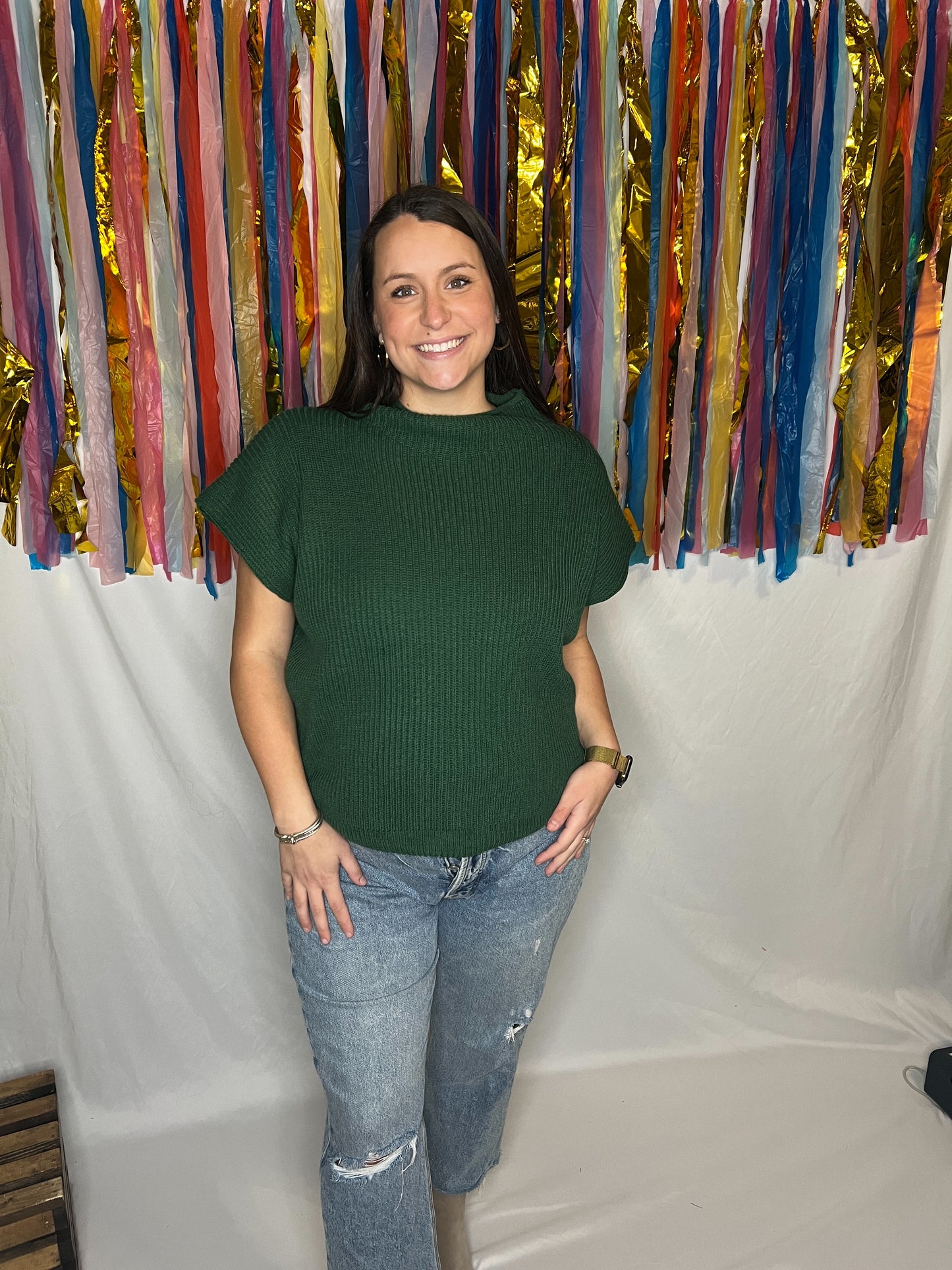 Hunter Green Power Sweater