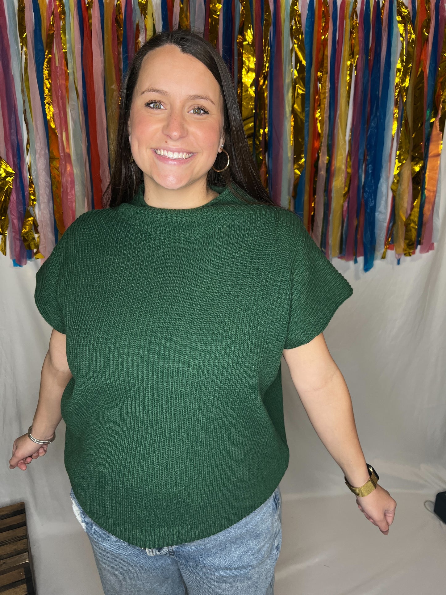Hunter Green Power Sweater