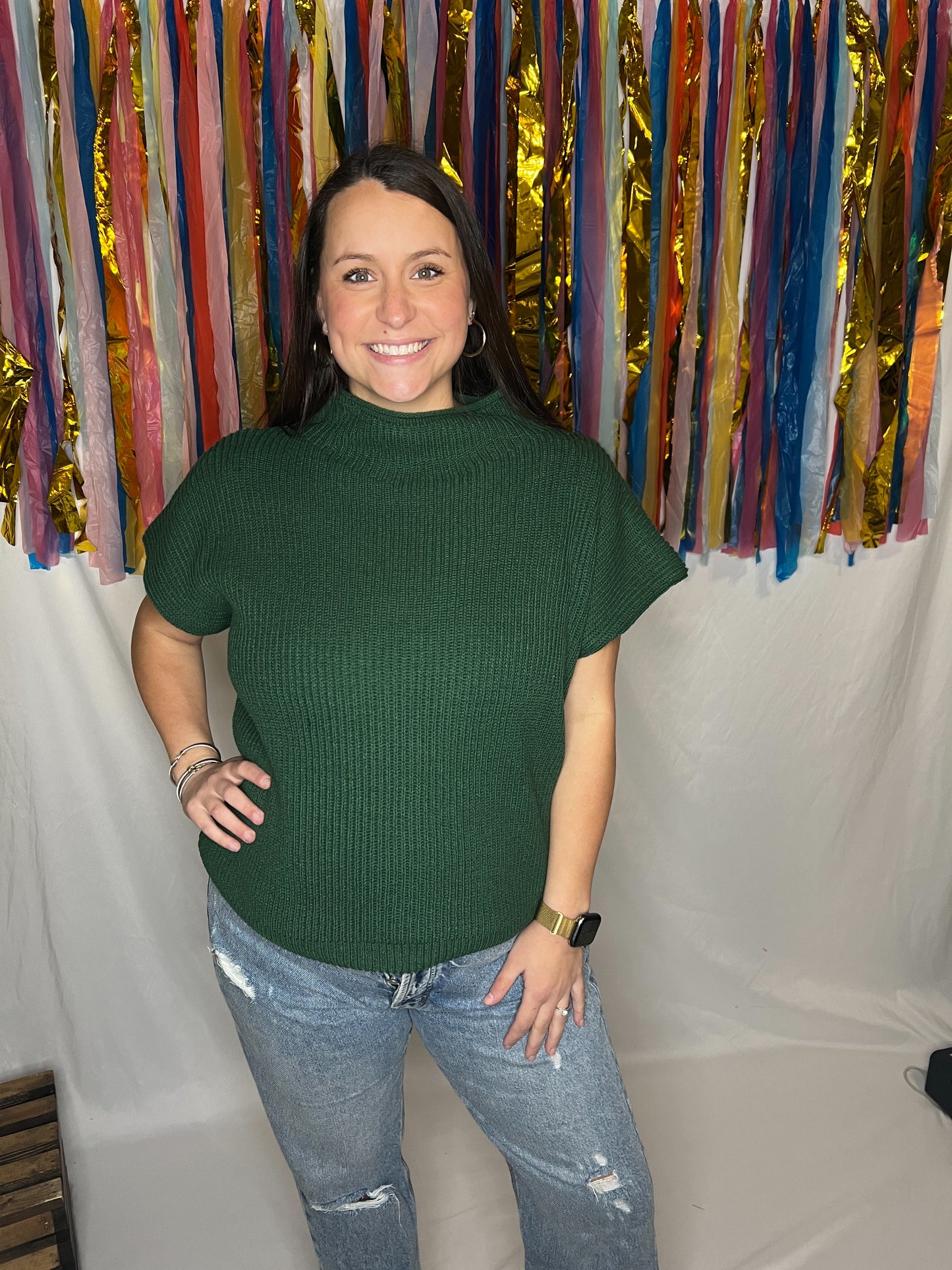 Hunter Green Power Sweater