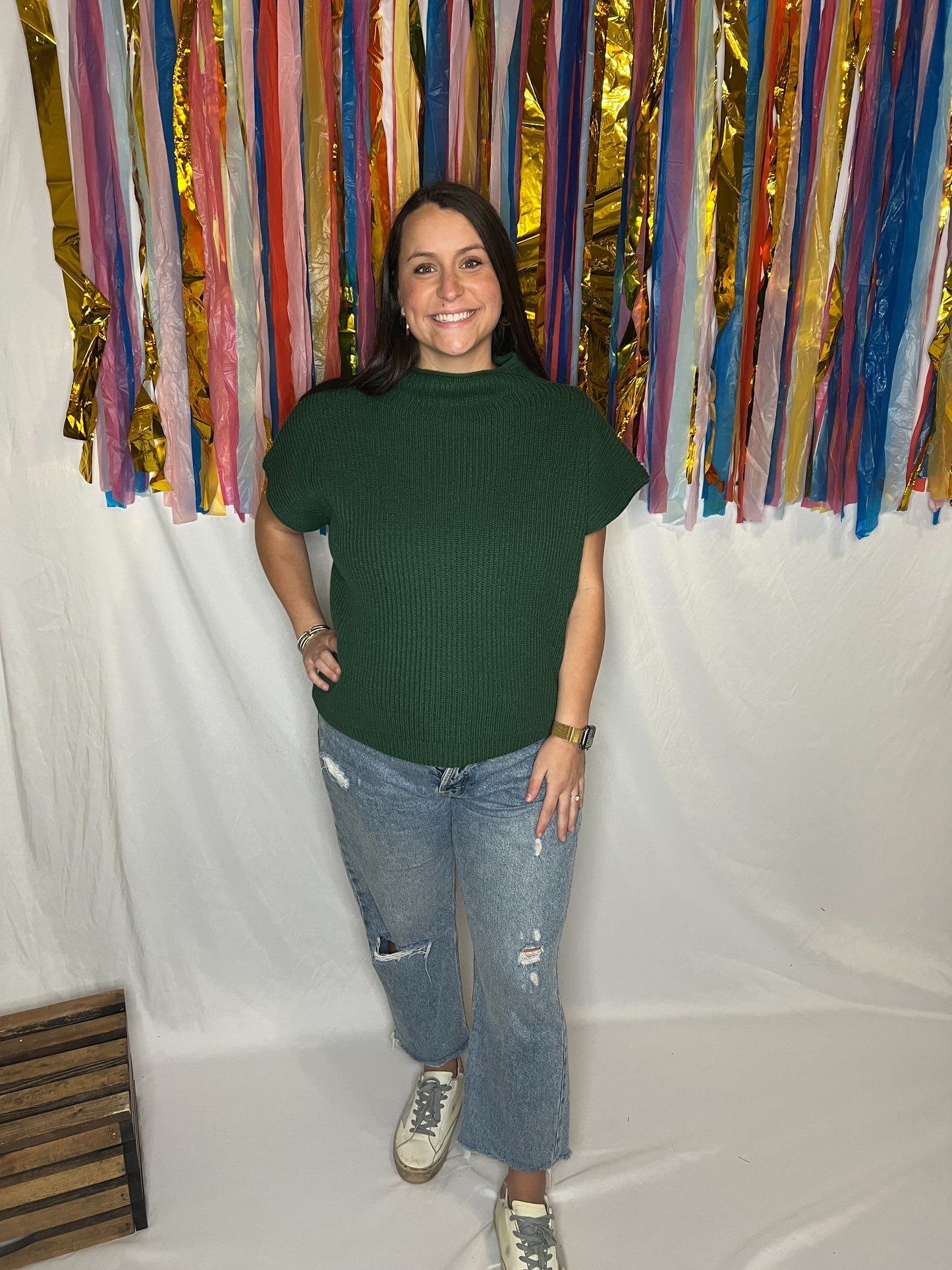 Hunter Green Power Sweater
