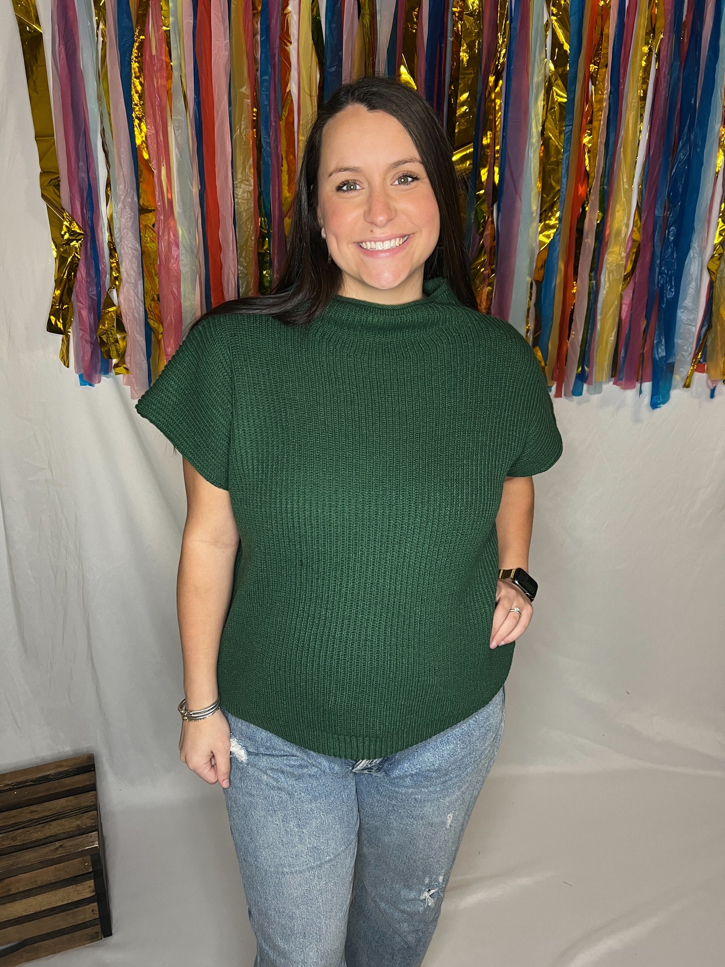 Hunter Green Power Sweater
