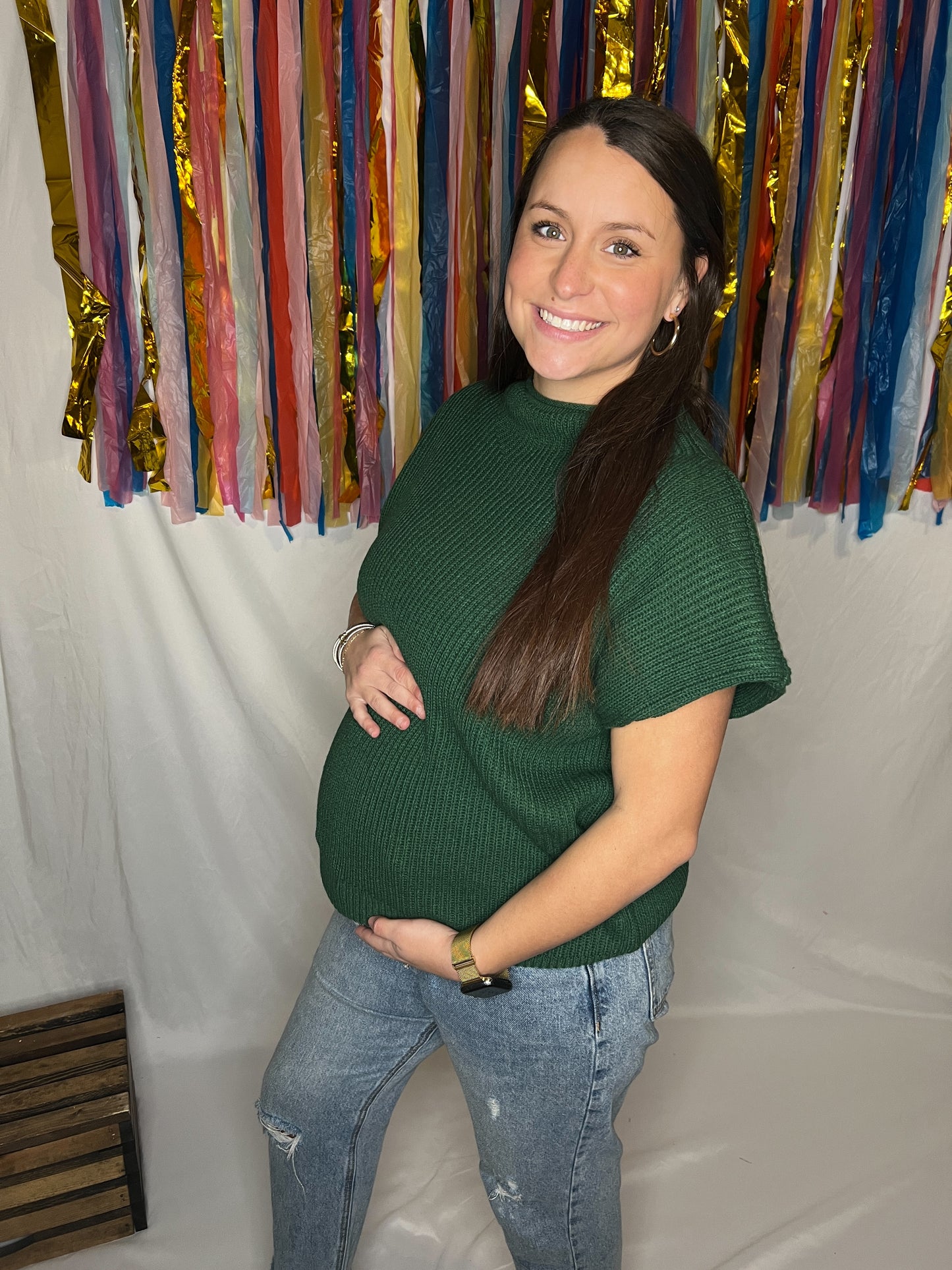 Hunter Green Power Sweater