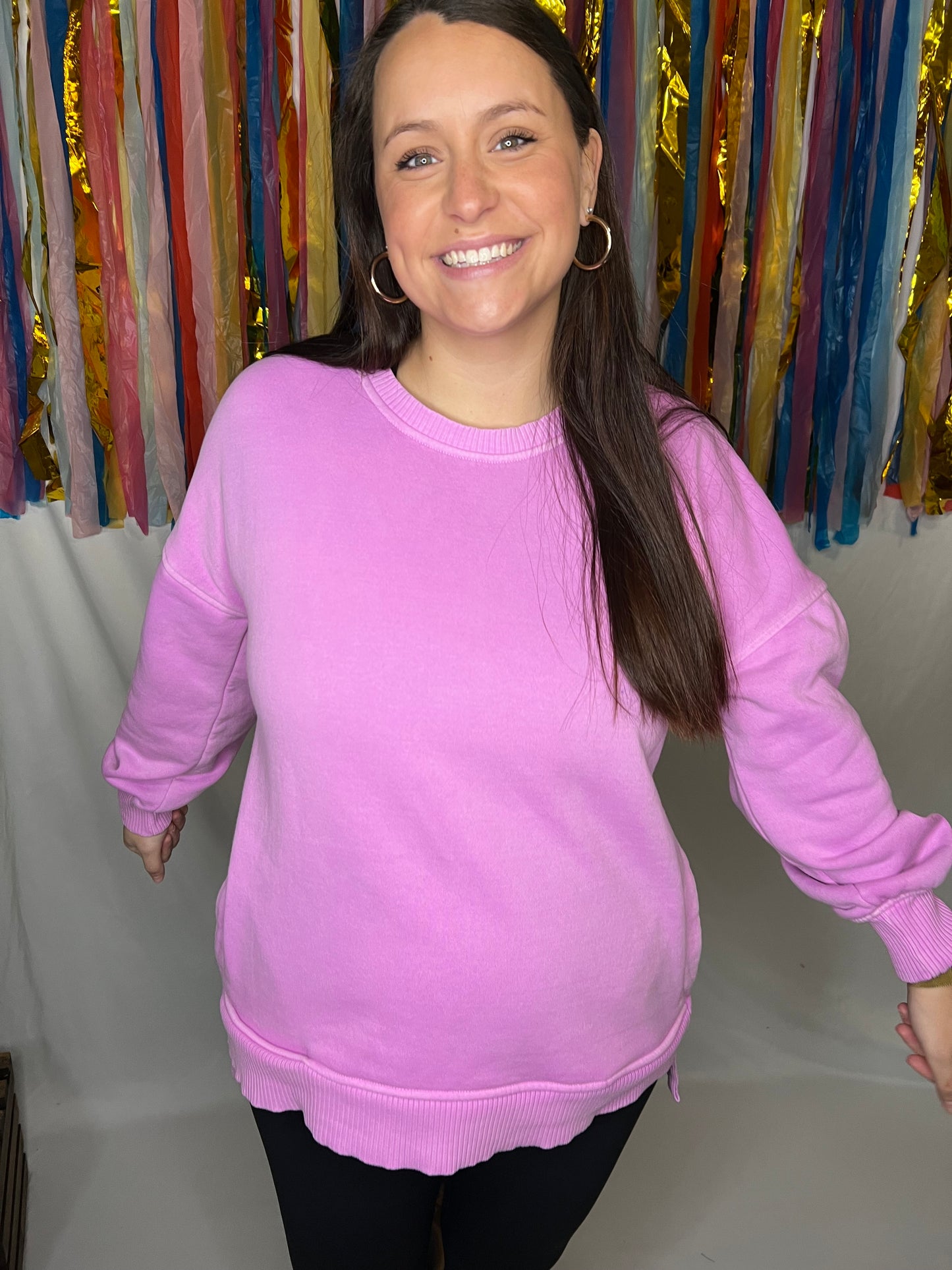 Magenta Basic Pullover