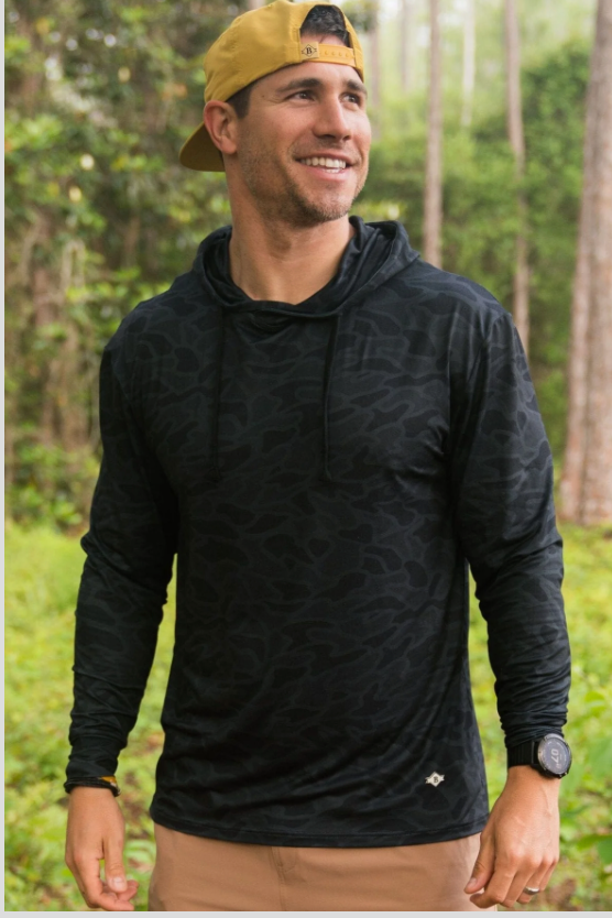 Burlebo Black Camo Performance Hoodie