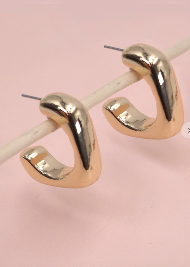 Balloon Square Hoop Earrings