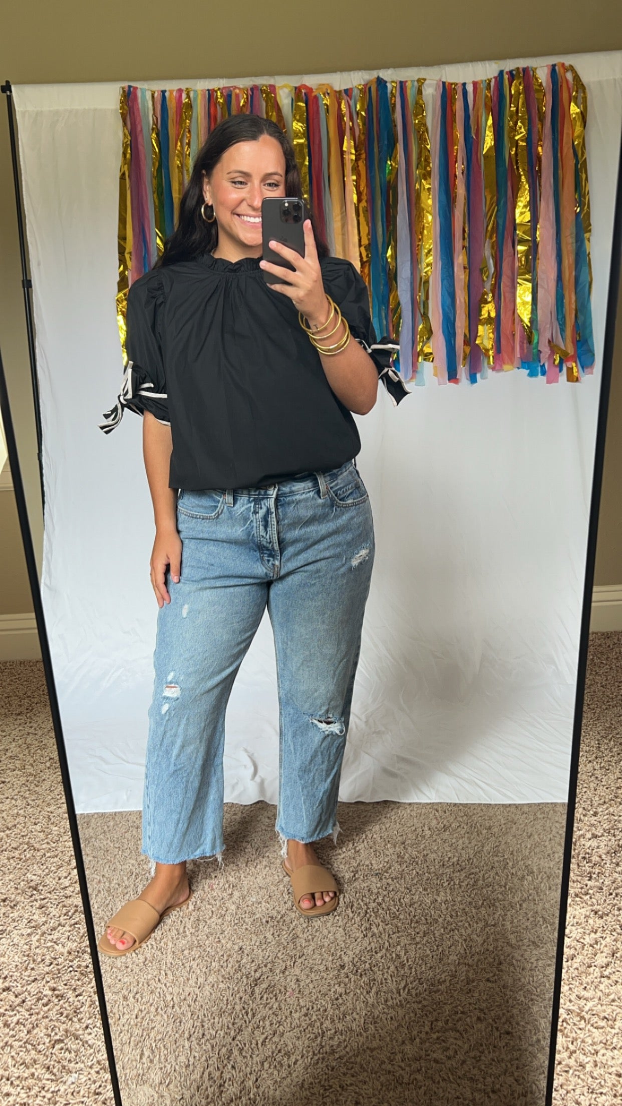 Yours Truly Bow Tie Blouse