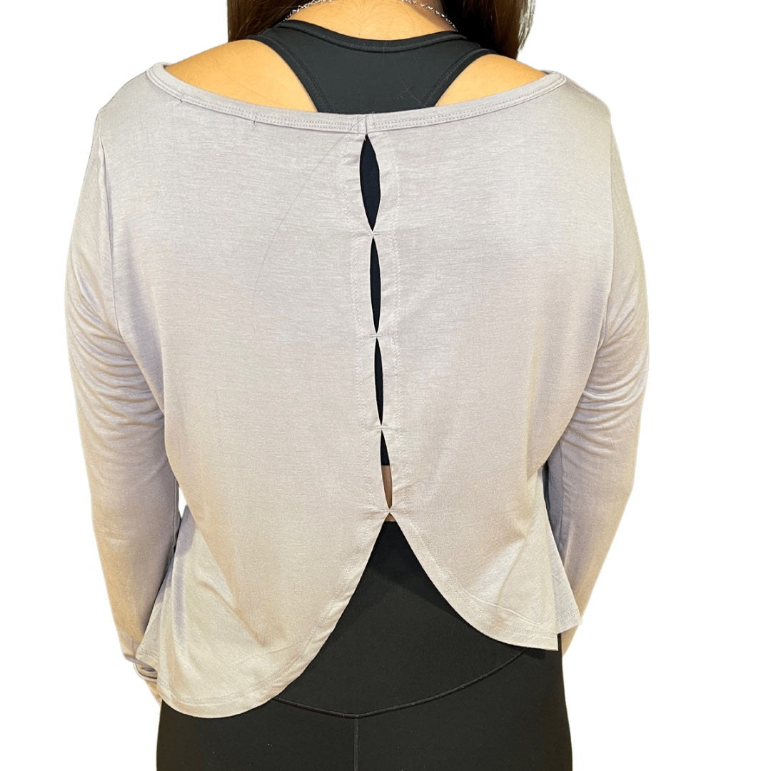 Latte Long Sleeve Yoga Top