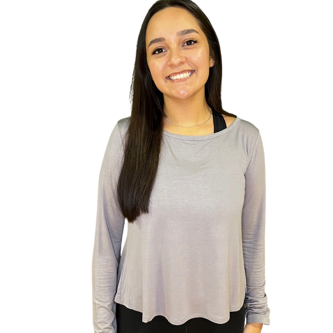 Latte Long Sleeve Yoga Top