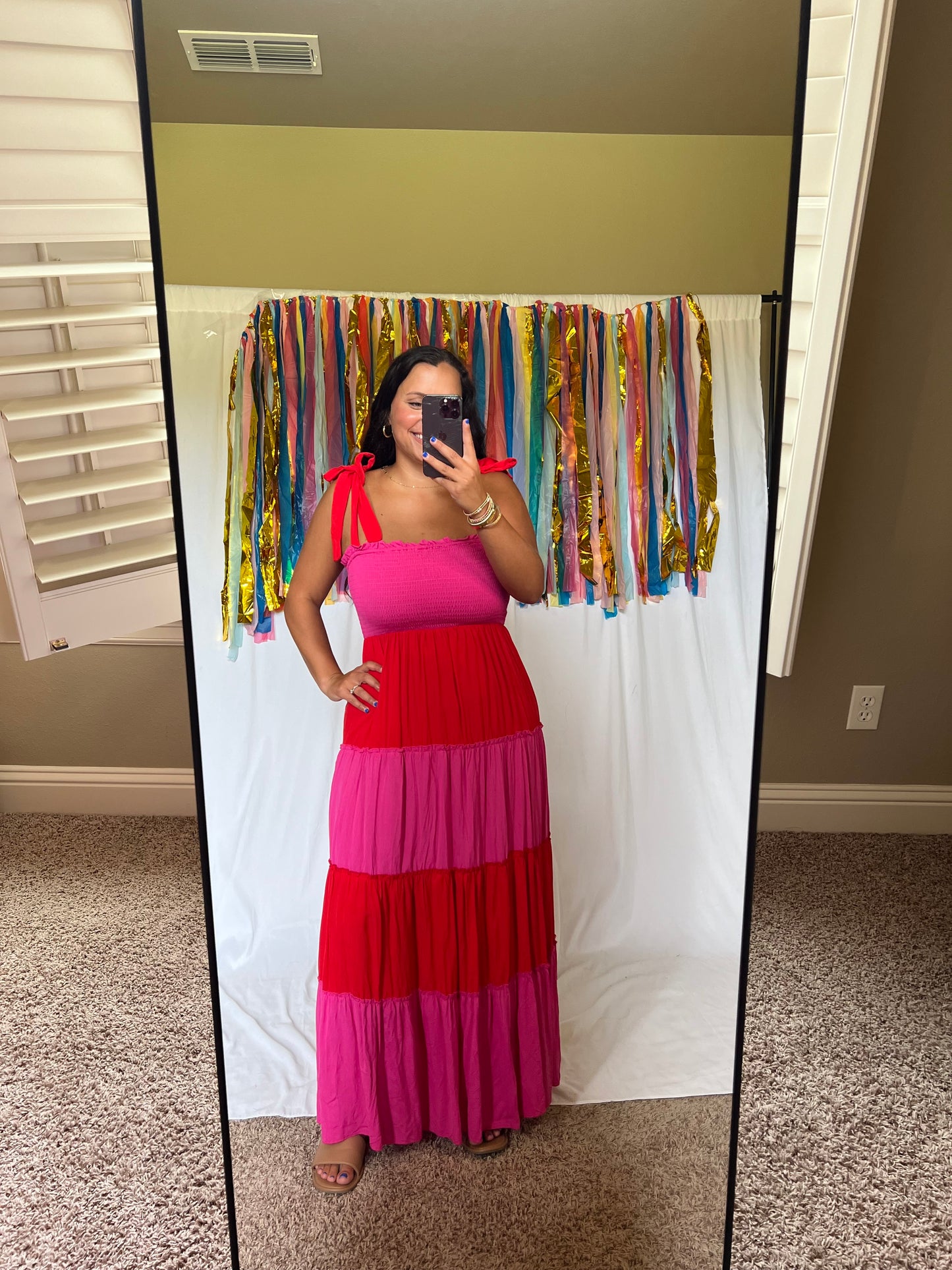 Color Block Maxi Dress