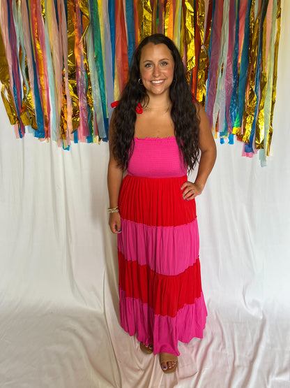 Color Block Maxi Dress