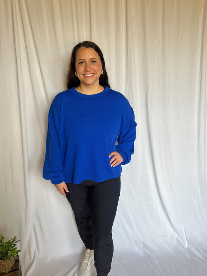 Demi Blue Longsleeve Top