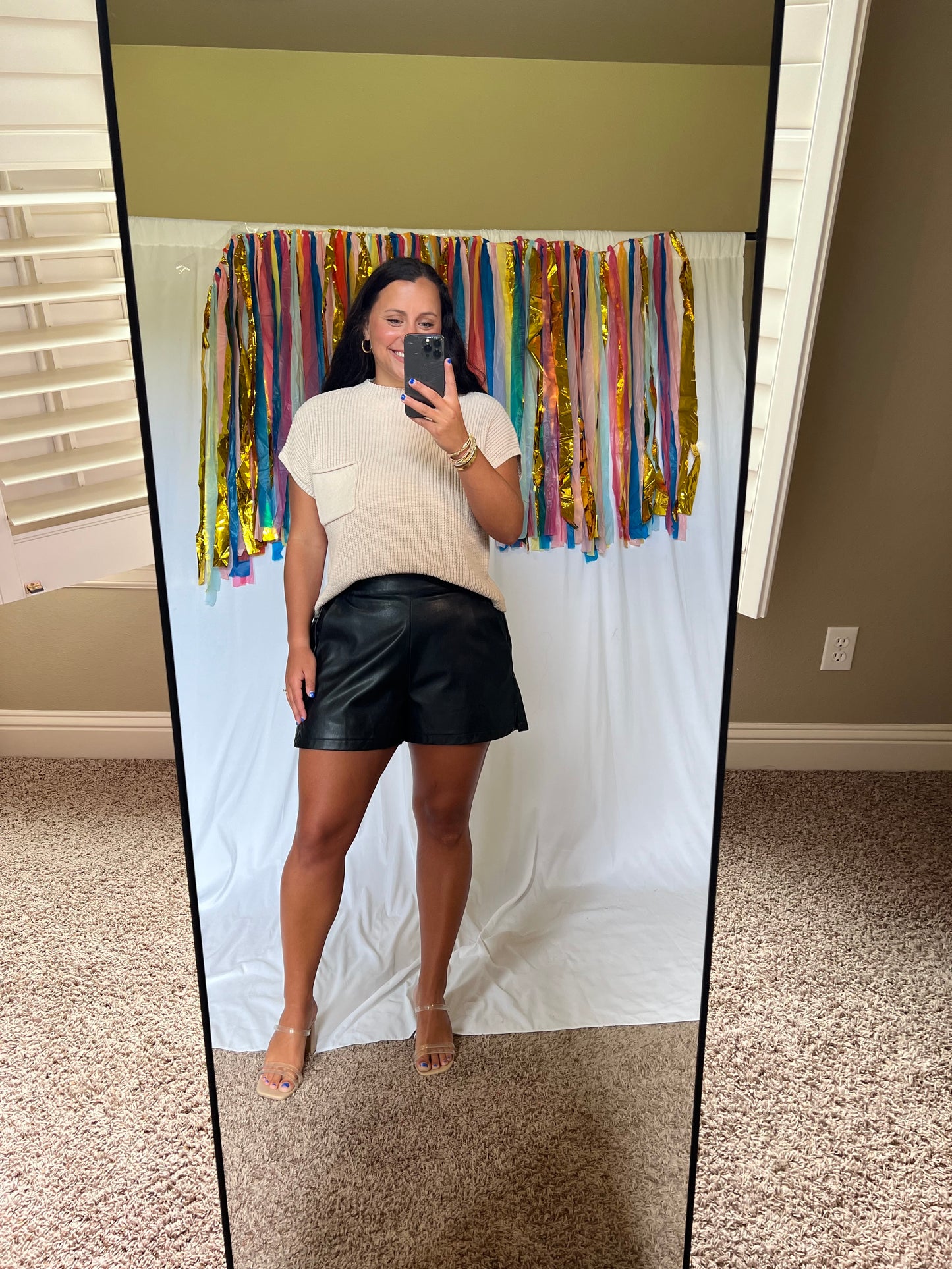 Faux Leather Shorts