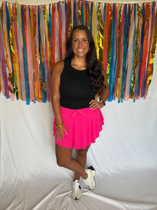 Fuschia Flow Skort