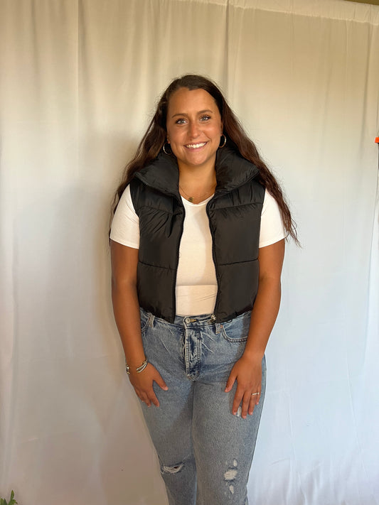 Crop Puffer Vest