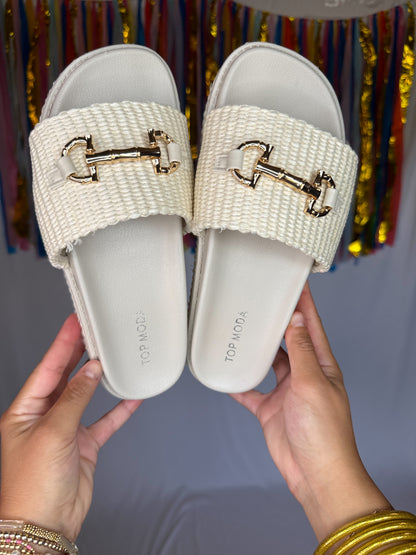 Ivory Platform Sandal