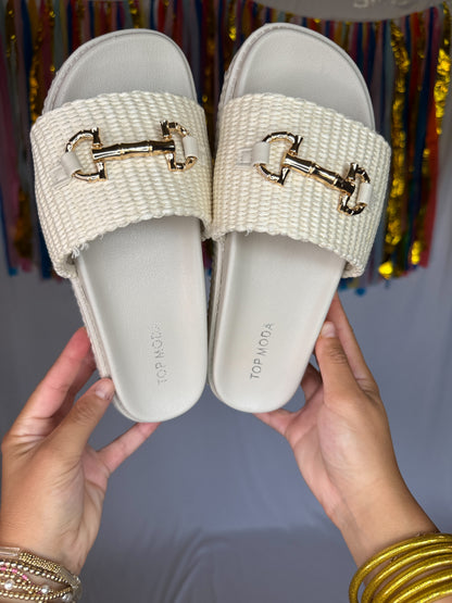 Ivory Platform Sandal