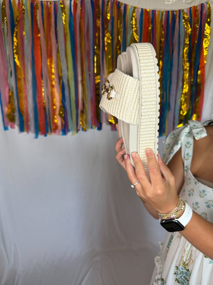 Ivory Platform Sandal