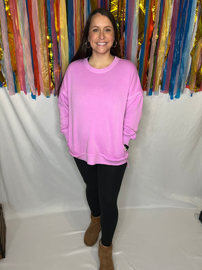 Magenta Basic Pullover