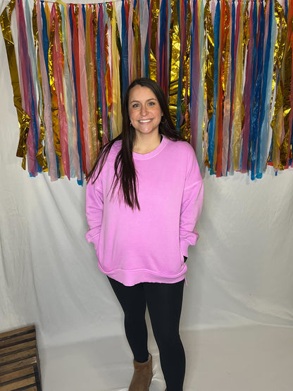 Magenta Basic Pullover