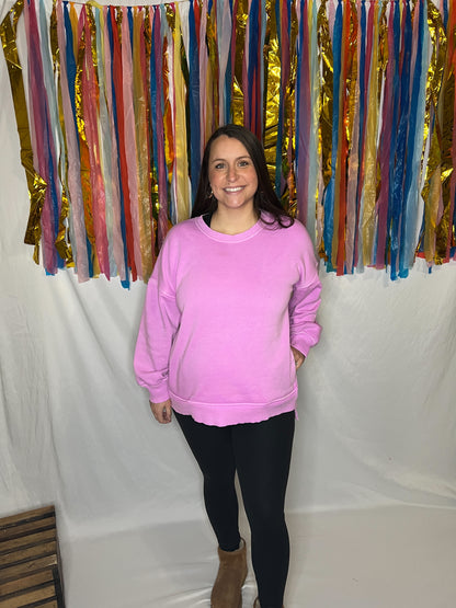 Magenta Basic Pullover