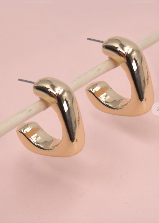 Balloon Square Hoop Earrings