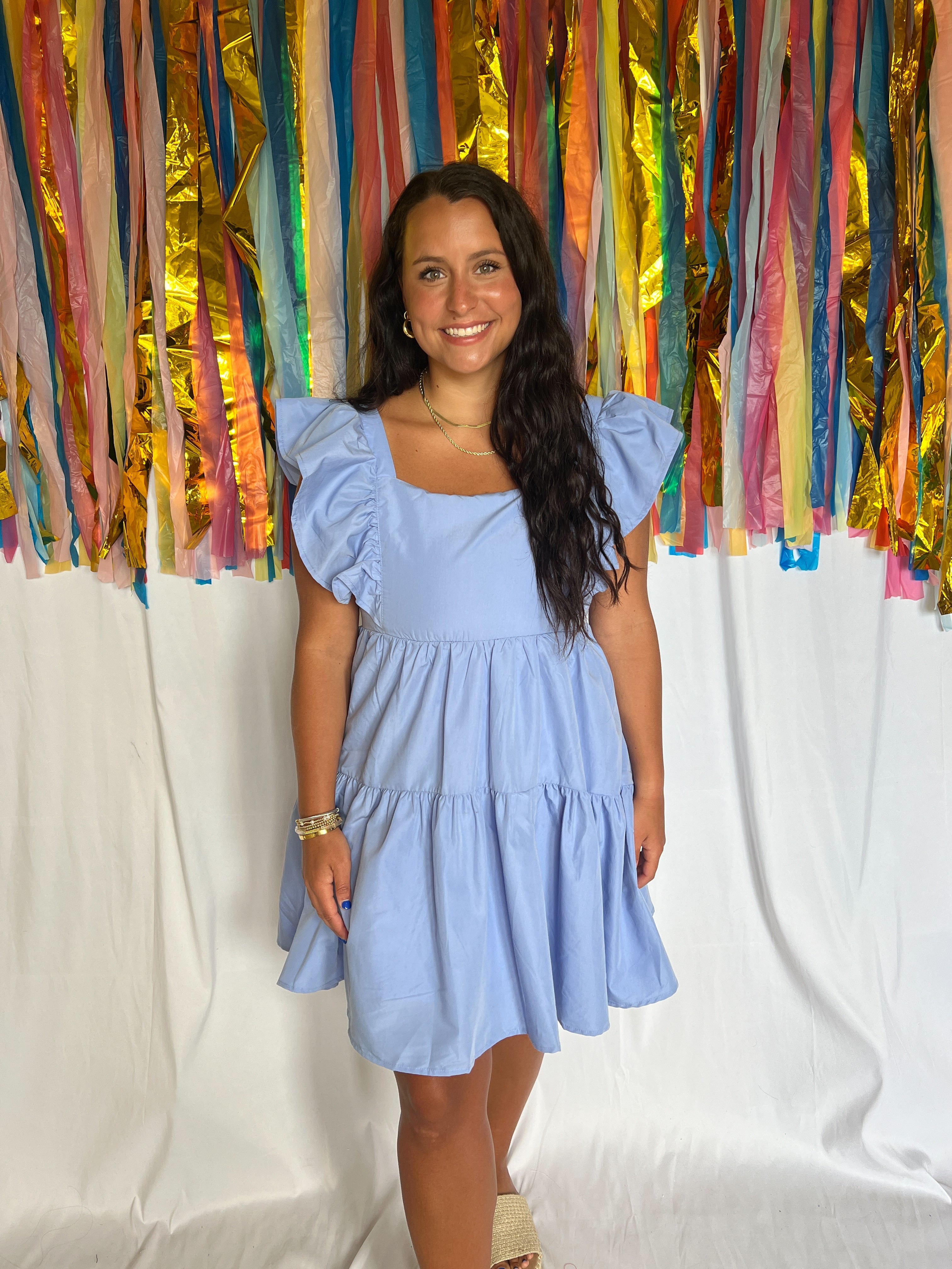 Blue babydoll dress online